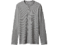 Graues Langarm-Henley-Shirt für Herren mit Waffelstruktur