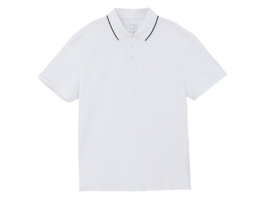 QS by s.Oliver - Herren Poloshirt aus reiner Baumwolle (weiß, M)