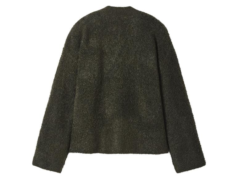 Dunkelgrüner, langärmeliger Strickpullover