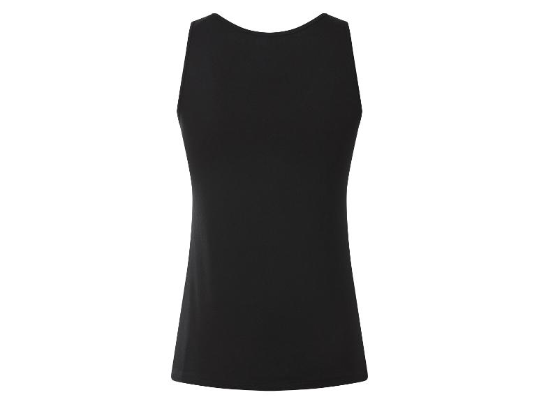 Schwarzes ärmelloses Damen-Top, Rückansicht