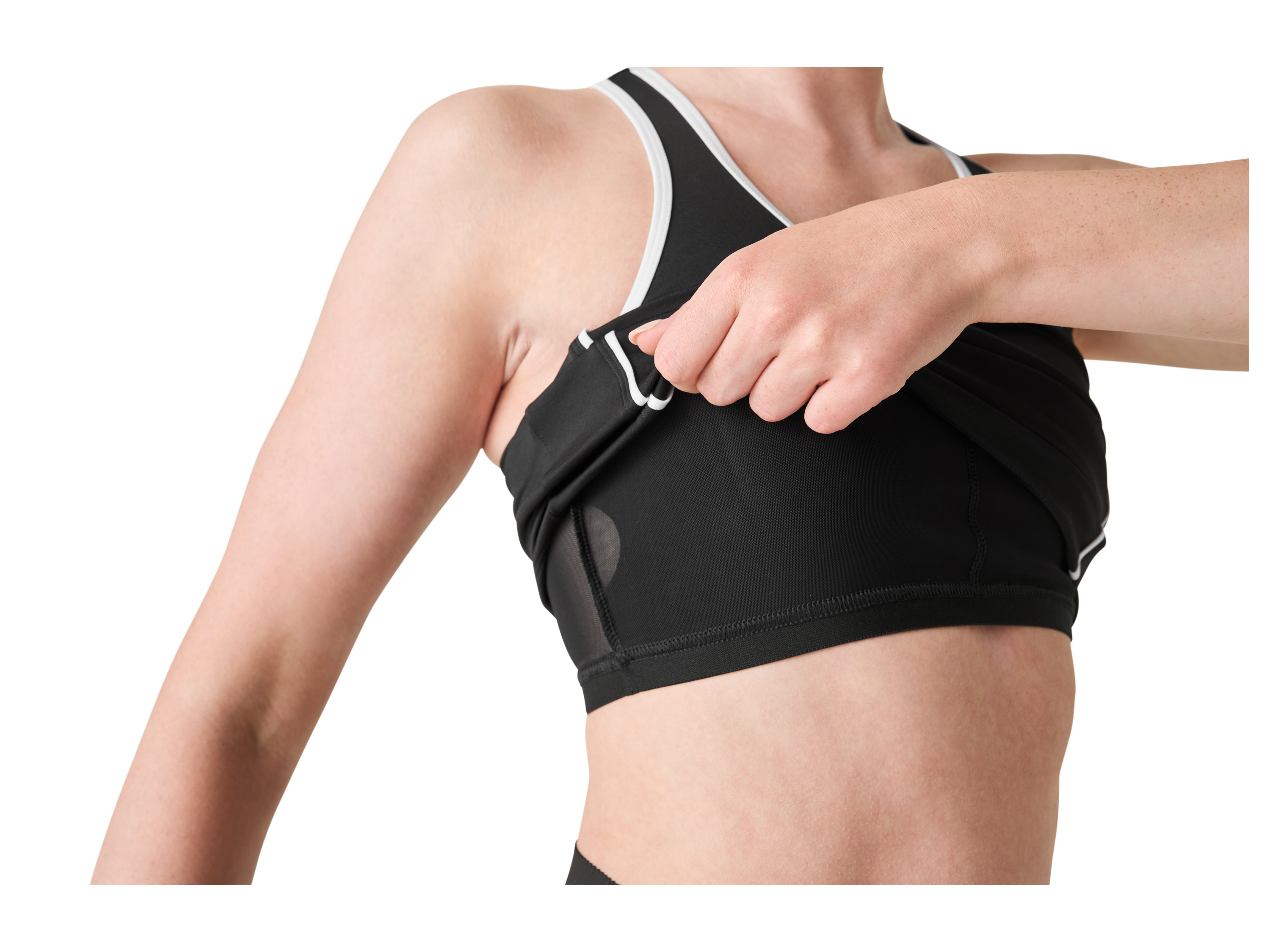 Thumbnail - CRIVIT Damen Funktionstop mit BH (Schwarz, L(44/46))