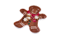 Lebkuchenmann-Teller mit Weihnachtsstern-Keksen.