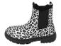 Chelsea-Stiefel mit Leopardenmuster, schwarzen elastischen Seitenteilen und Sohle