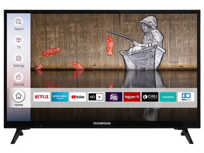 Gehe zu Vollbildansicht: Techwood Fernseher / Smart TV HD+, Works with Alexa, OK Google, große Auswahl an Apps - Bild 2