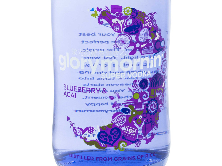 Glory Mornin SUPER VODKA Blueberry & Acai mit Geschenkbox 40 % Vol
