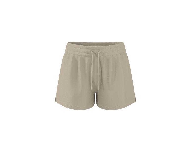 Beige Sportshorts mit Kordelzug in der Taille