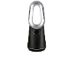 Schwarz-silberner Turmventilator ohne Rotorblätter mit Touchscreen.