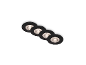 BRILONER 4er-Set schwarze LED-Einbauleuchten mit warmweißem Licht.
