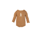 Brauner Baby-Body mit Eisbär-Motiv und Schriftzug