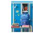 CRELANDO® Schulrucksack vor einem blauen Spind mit Schulsachen