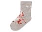 Graue Socken mit rosafarbenem und rotem Einhorn-Motiv