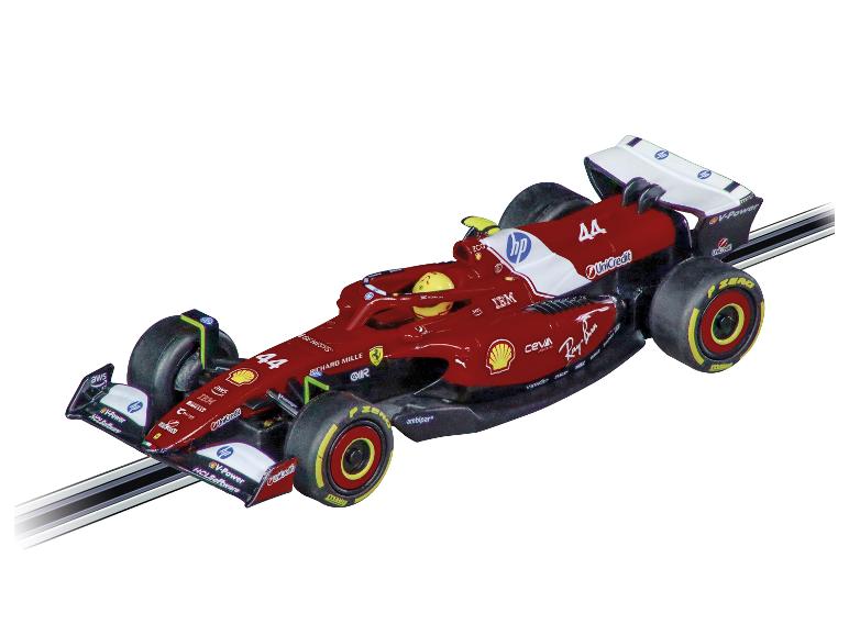 CARRERA Champion's Racing Autorennbahn-Auto im rot-weißen Ferrari-Design.