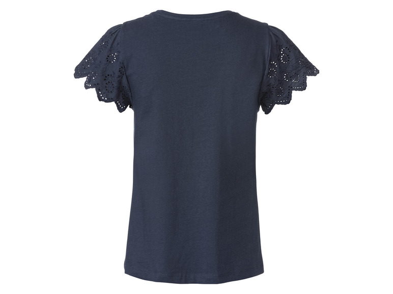 Gehe zu Vollbildansicht: esmara® Damen T-Shirt mit Spitze, aus reiner Baumwolle - Bild 7