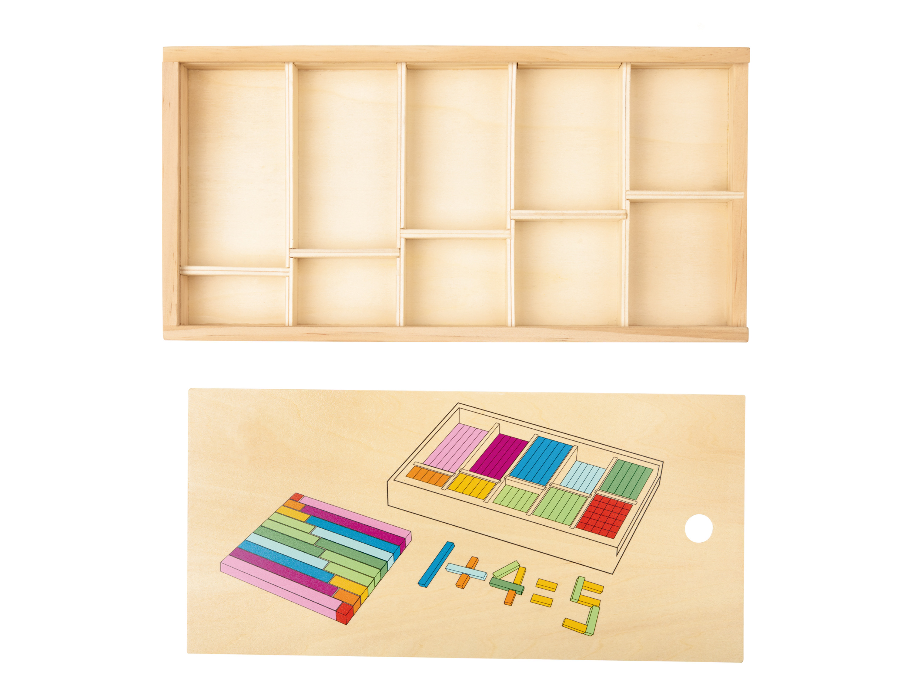 Thumbnail - Playtive Holz Rechenset Montessori (Zählstäbe aus Holz)""