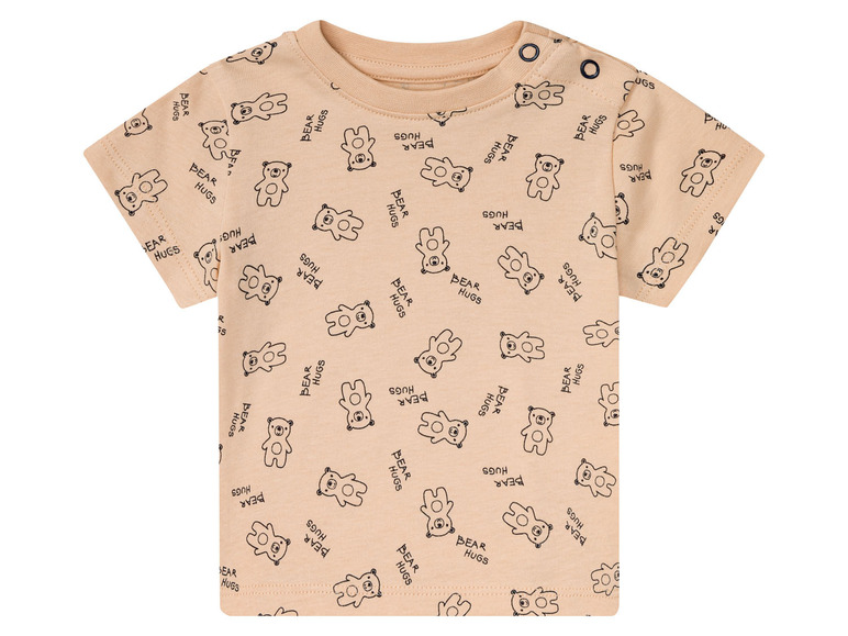 Gehe zu Vollbildansicht: lupilu Baby Jungen T-Shirt, 2 Stück, mit praktischer Schulterknöpfung - Bild 6
