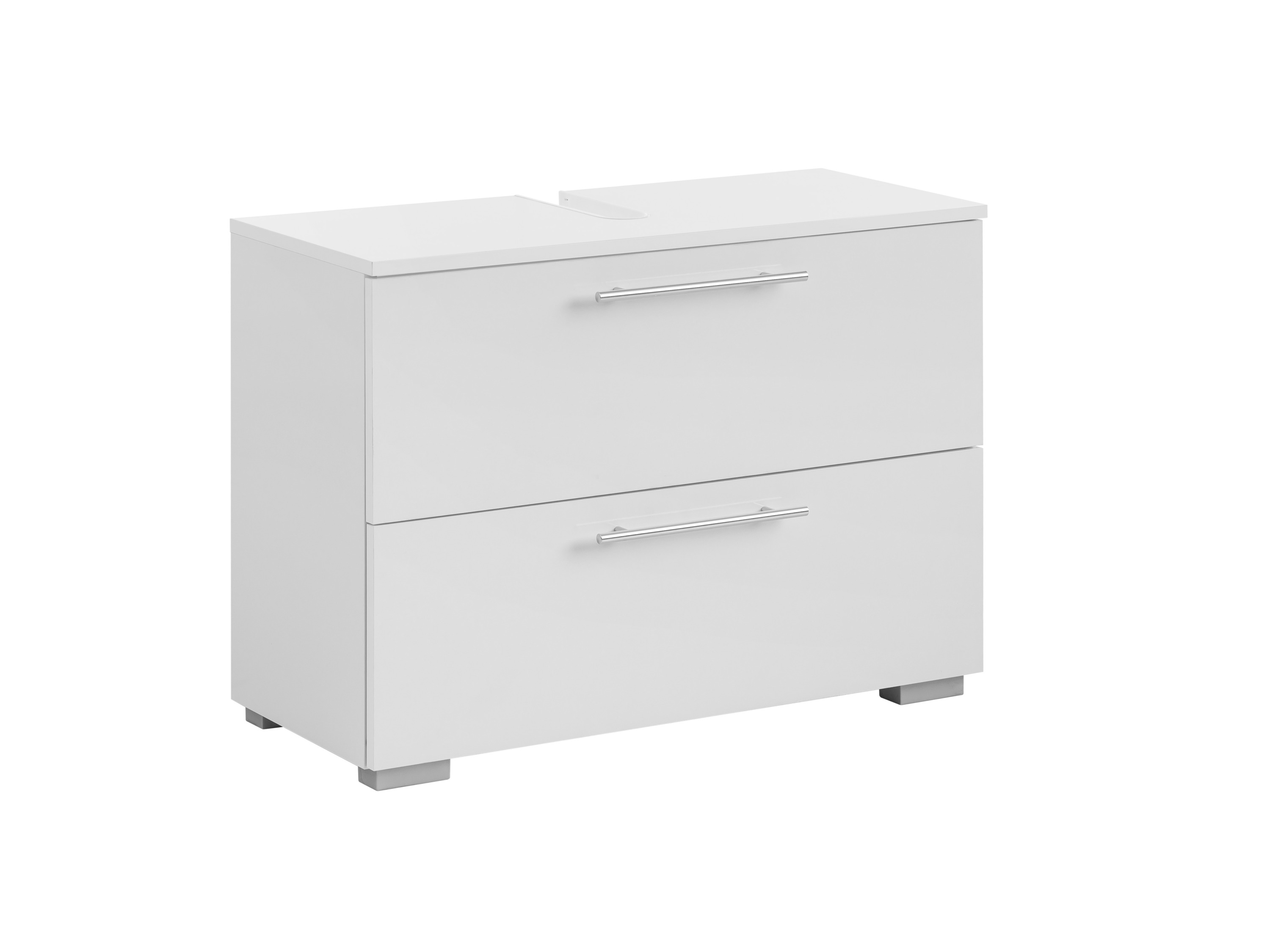 SCHILDMEYER Waschbeckenunterschrank Carlos (Breite 80 cm, Perlweiß)