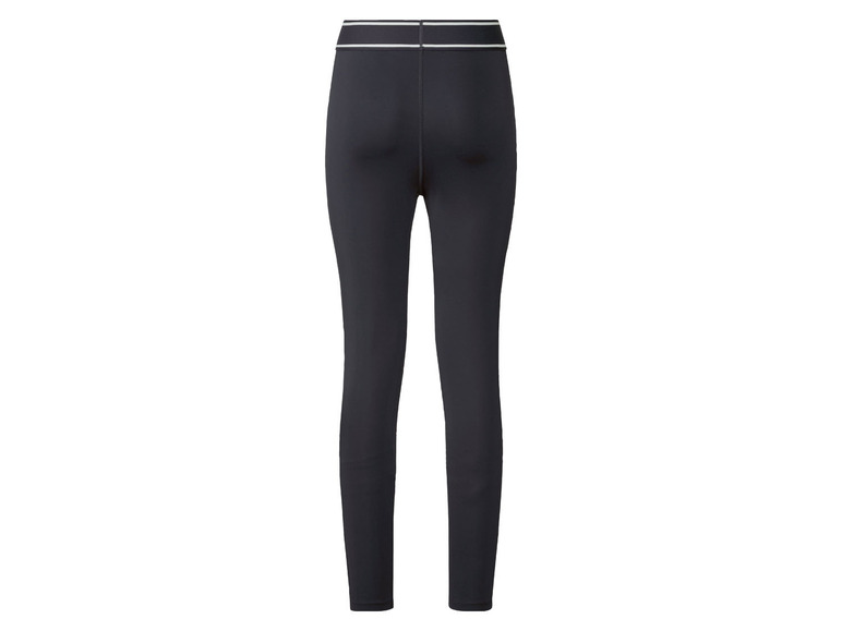 Schwarze Leggings mit weißem Streifen