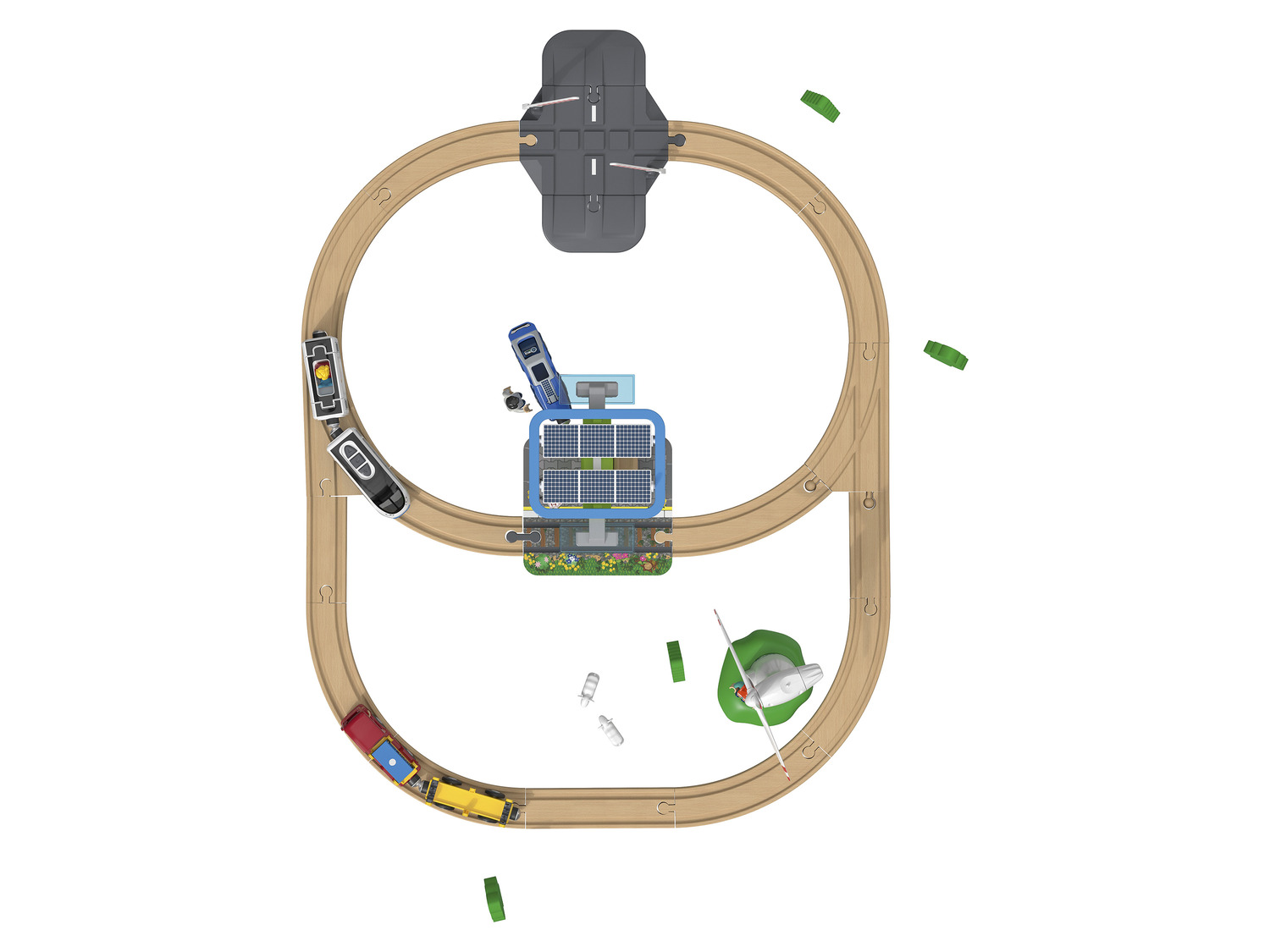 Playtive / Eisenbahn-Set Erneuerbare Baustelle Energie…