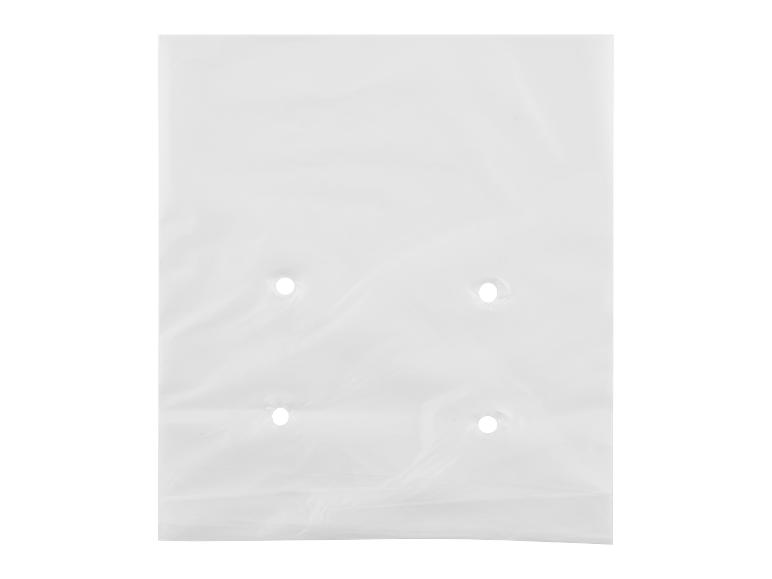 Ein weißer Plastikbeutel mit Löchern