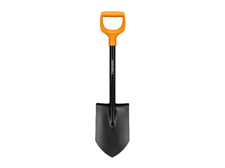 Schwarze Schaufel mit orangefarbenem D-Griff