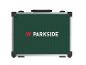 Grüne Werkzeugkiste mit Parkside-Logo.