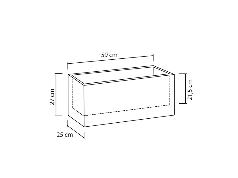 Gehe zu Vollbildansicht: Scheurich Longgefäß »Cube Box«, Kunststoff, quadratisch - Bild 4