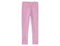 Rosa gestreifte Leggings für Mädchen.