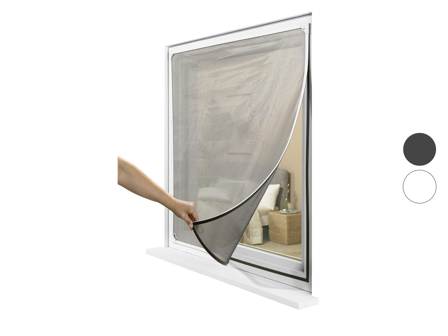 Fliegengitter Fenster 110 x 70 cm Mückennetz Fliegengitter, Magnet