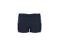 Marineblaue Boxershorts mit elastischem Bund und blauen Streifendetails.