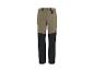 Zweifarbige Wanderhose, oben khaki und unten schwarz.