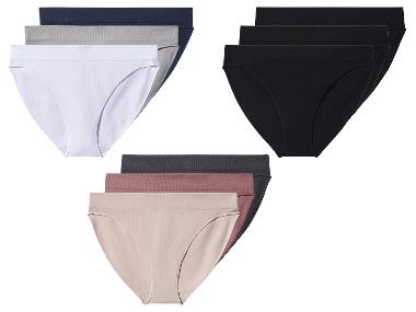 esmara® Damen Gerippte Slips, 3 Stück