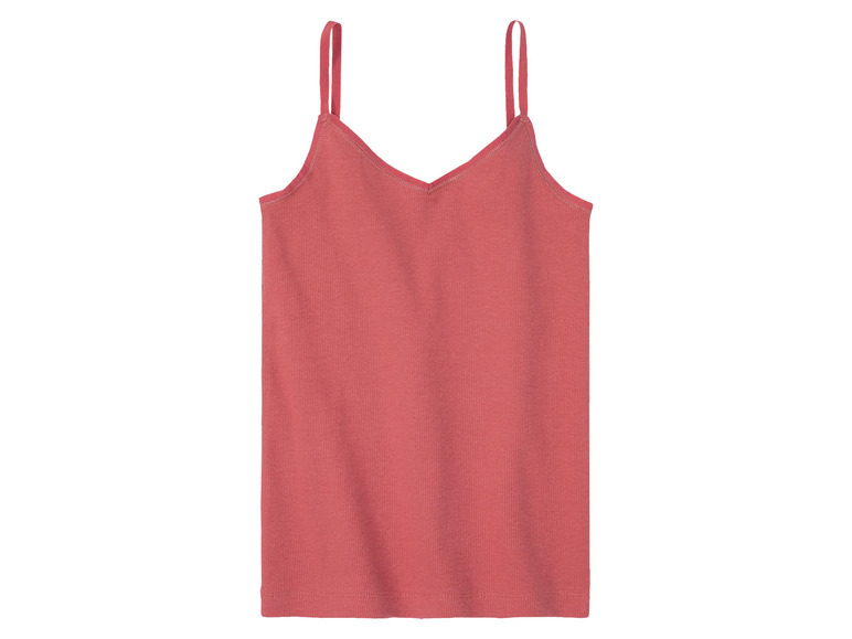 Ein rosa, geripptes Tanktop.