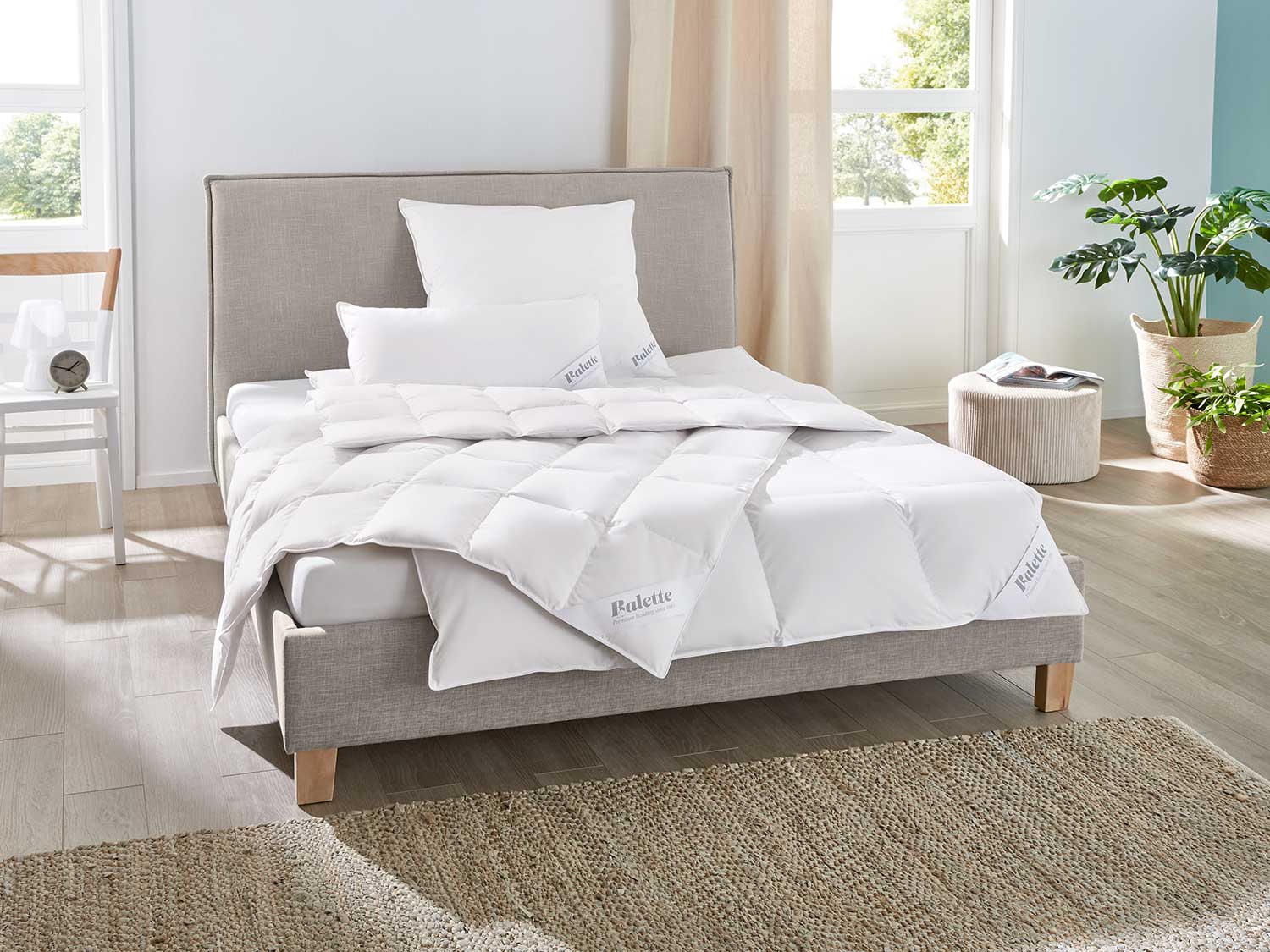 Thumbnail - OBB Premium Daunen-Kassettenbettdecke Elegance, medium (200 x 220 cm)