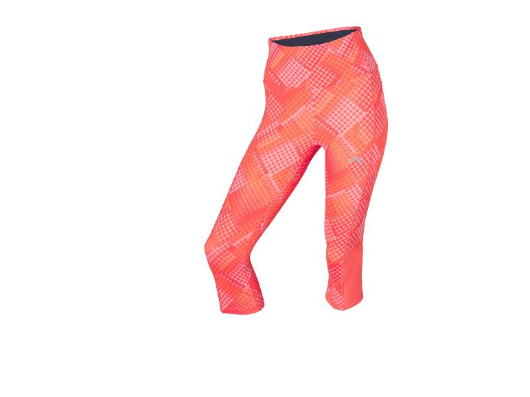 Damen-Sportleggings mit orangefarbenem Punktmuster