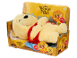 Plüsch-Schlafbär in einem gelben Karton