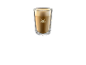 Doppelwandiges Glas gefüllt mit Kaffee und Schaum