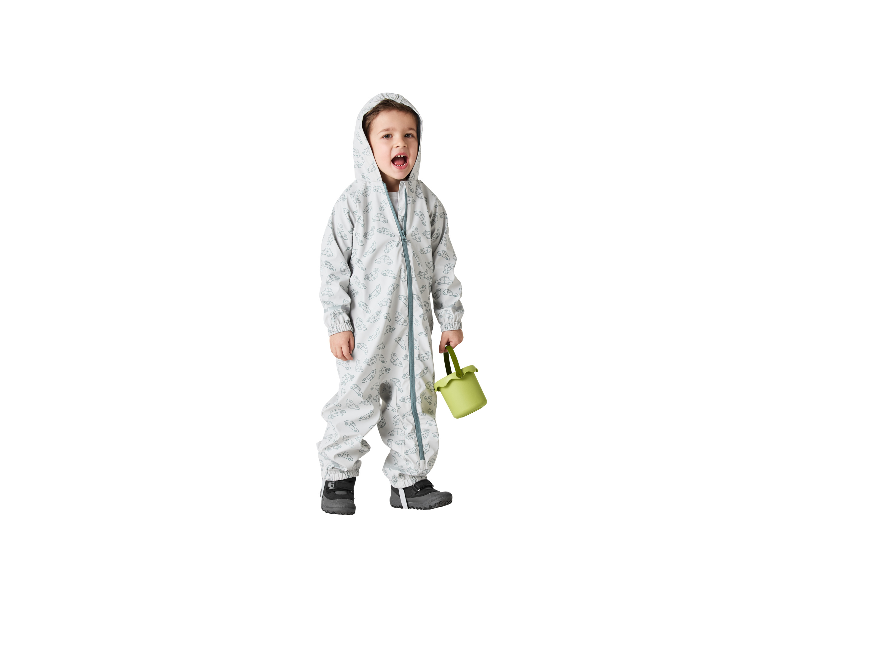 LUPILU® Baby Kleinkinder Matsch und Buddel-Overall, gefüttert (Grau, 74/80) – Bild 2 von 4