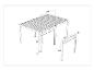 Technische Zeichnung einer Pergola mit den Maßen 2486x2366 und einer zusätzlichen Seitenwand 2485x2365.