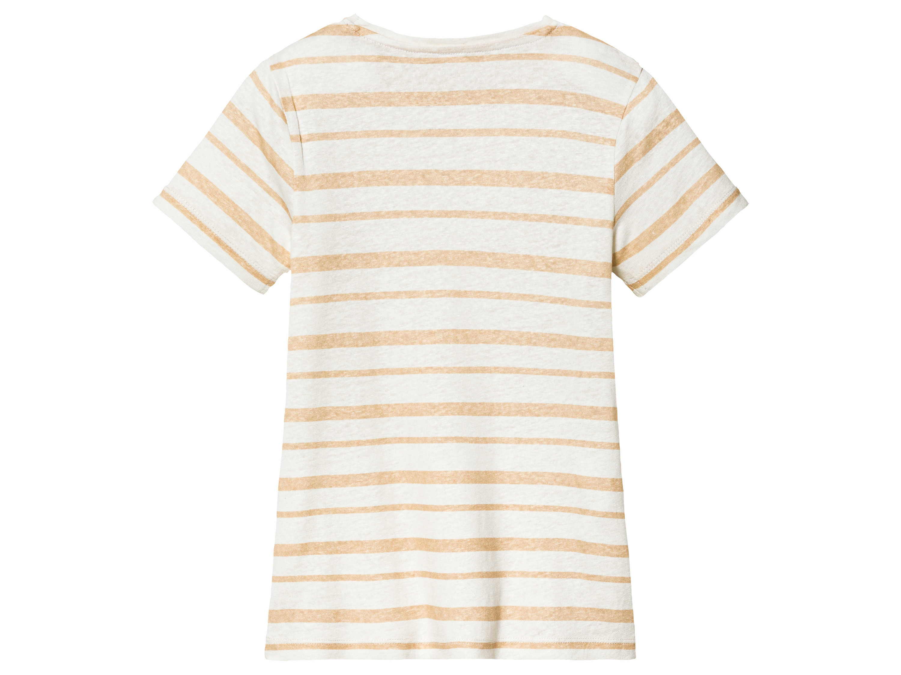 Thumbnail - lupilu® Kleinkinder/Kinder T-Shirt, 2 Stück (khaki/weiß, 122/128)