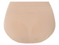 Ein Paar nahtlose beige Unterhosen.