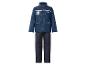 Kinderpolizeikostüm mit blauer Jacke und Hose.
