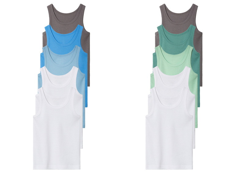 Gehe zu Vollbildansicht: lupilu® Kleinkinder Unterhemden, 5 Stück, aus reiner Bio-Baumwolle - Bild 1