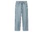 Hellblaue High-Waist-Jeans mit geradem Bein