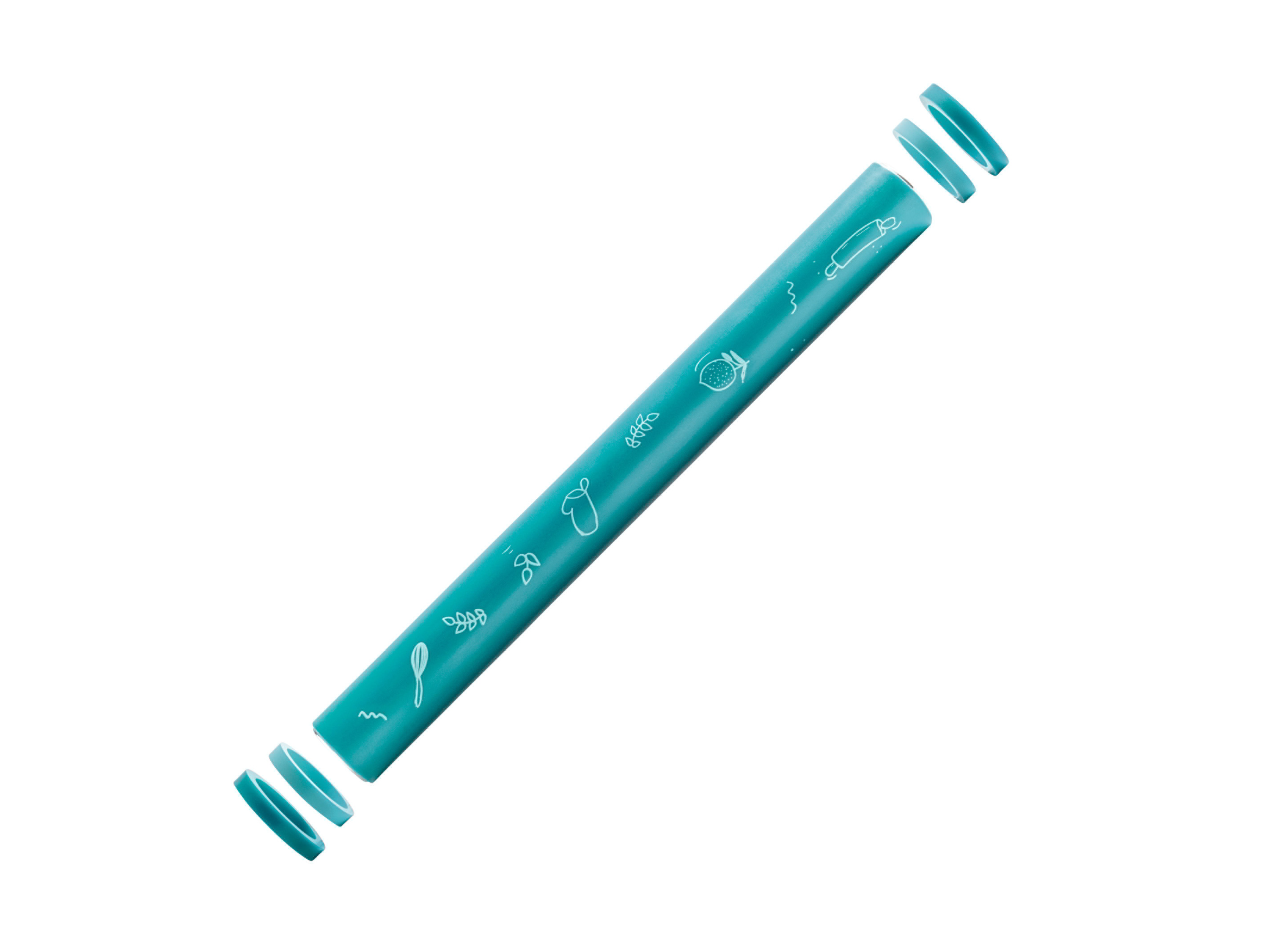 Coox Backmatte o. Teigrolle (Teigrolle mit Silikonringen, Grün) | 04260191680955