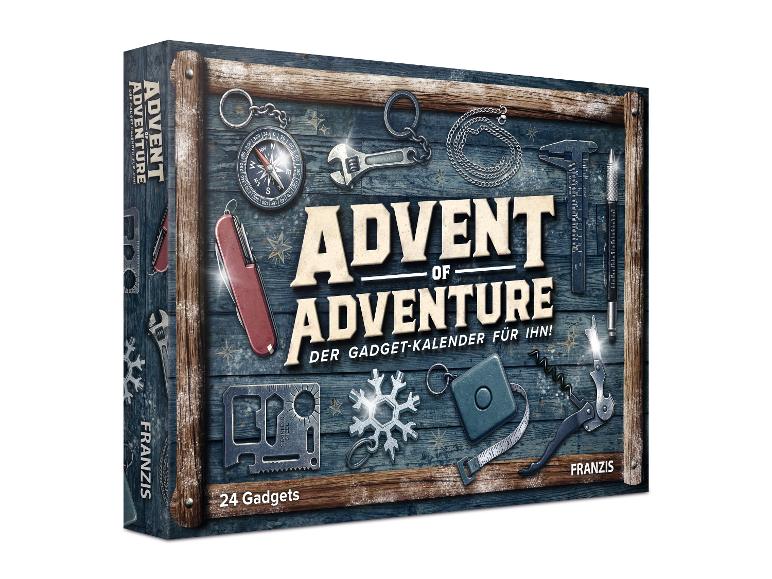 Advent of Adventure Gadget-Kalender für ihn, mit Kompass, Multitool und anderen kleinen Werkzeugen.