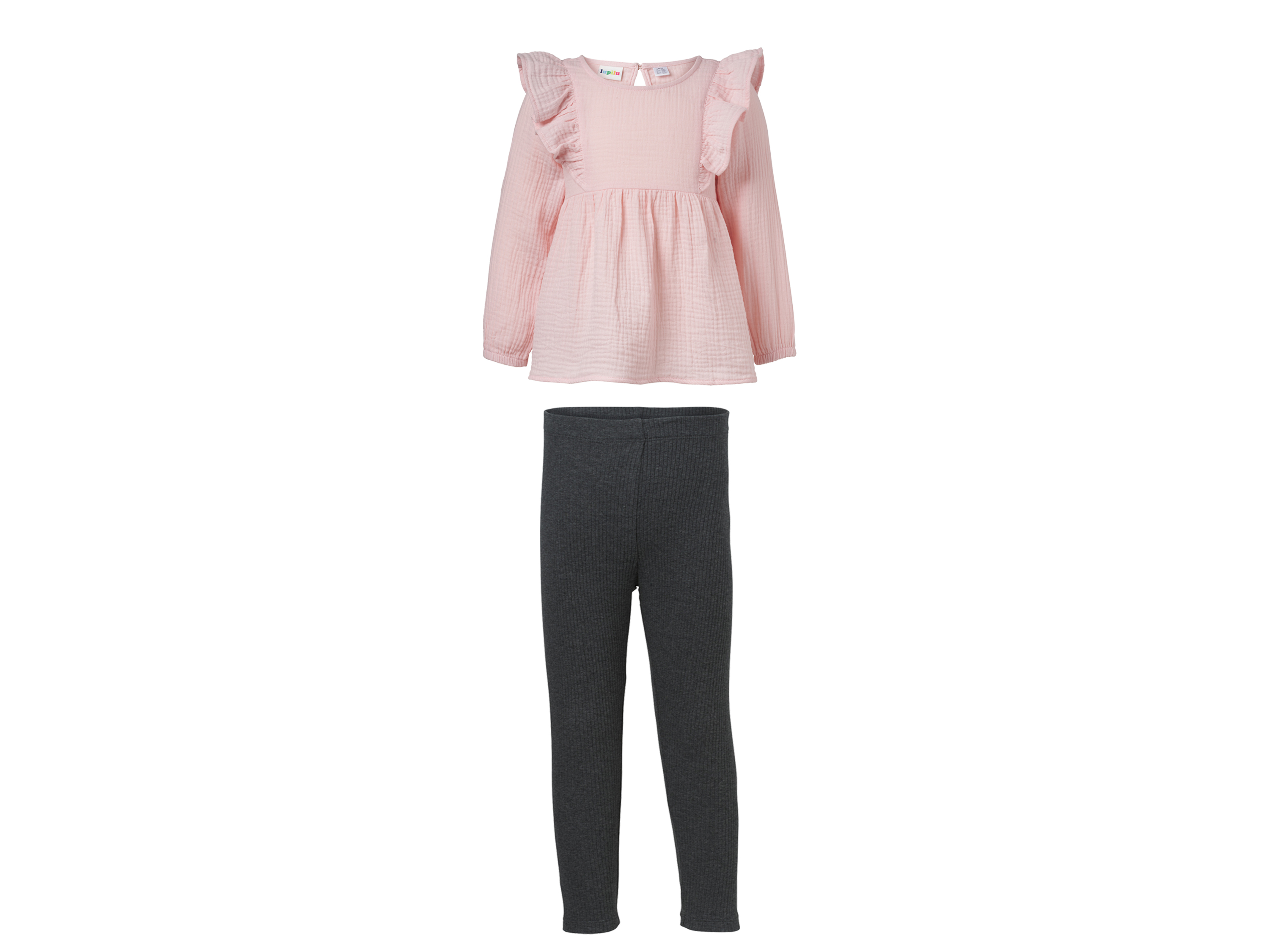 LUPILU® Kleinkinder Set 2tlg. (rosa/grau, 110/116)