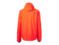 Orangefarbene Sportjacke mit Kapuze, Rückansicht