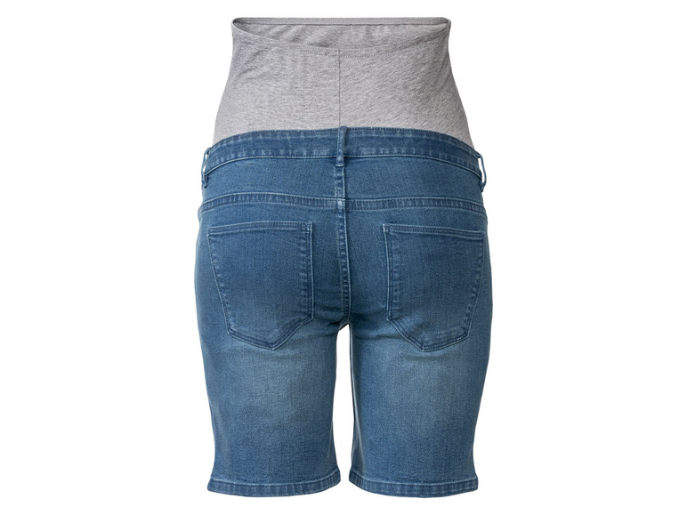 Gehe zu Vollbildansicht: esmara® Damen Umstands-Jeansshorts, niedrige Leibhöhe mit elastischem Besatz - Bild 7
