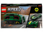 Lego Speed Champions Set mit einem grünen Lotus Evija Sportwagen.