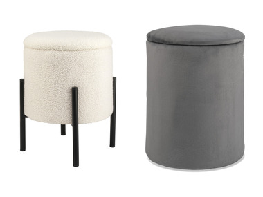 LIVARNO home Hocker mit Staufach, gepolstert